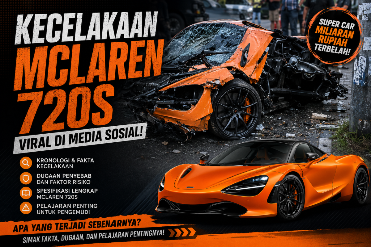 Kecelakaan McLaren 720S Viral, Apa Penyebabnya? Begini Fakta, Dugaan, dan Pelajaran Penting dari Insiden Supercar Miliaran Rupiah