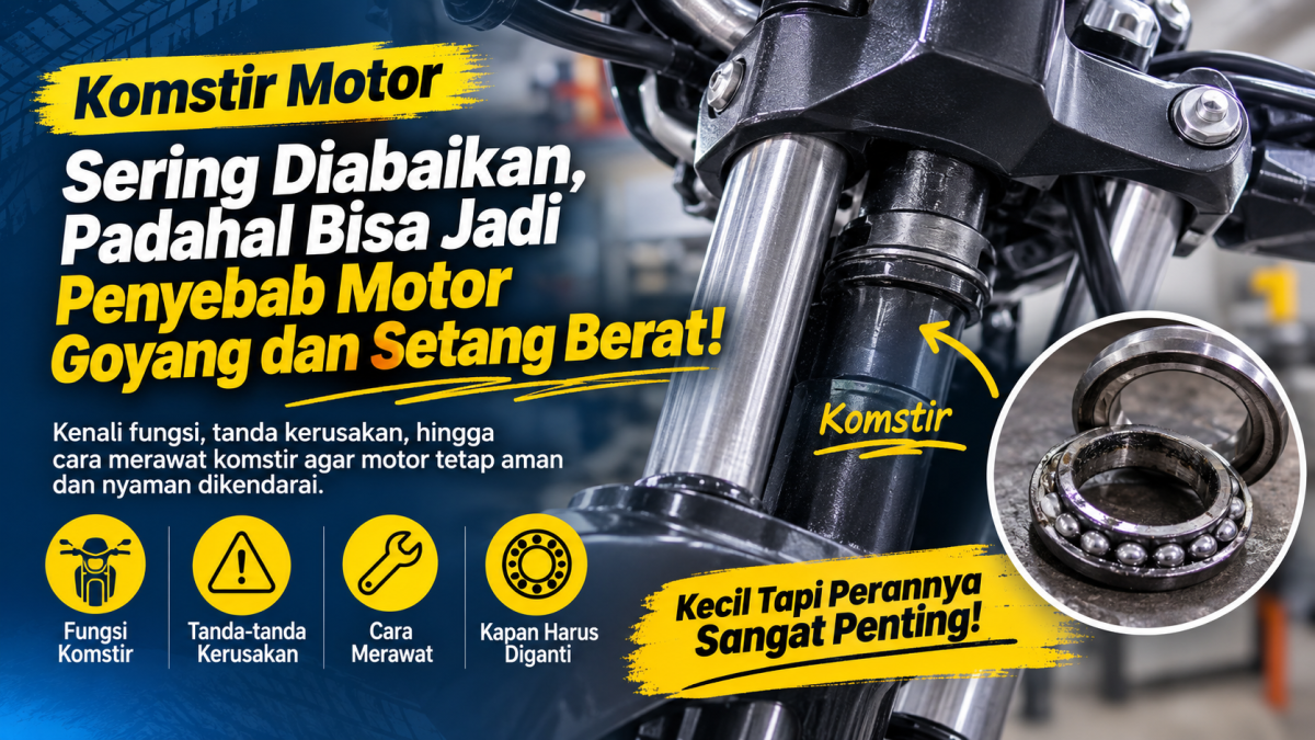 Komstir Motor Sering Diabaikan, Padahal Bisa Jadi Penyebab Motor Goyang dan Setang Berat