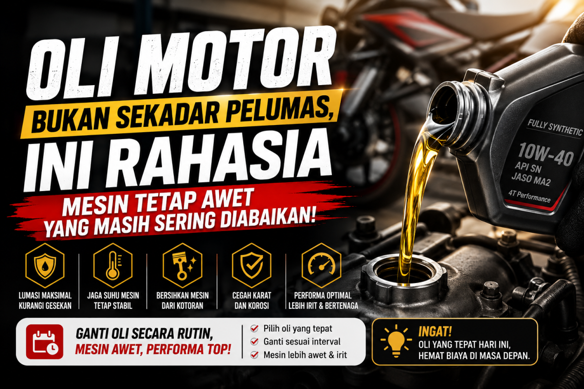 Oli Motor Bukan Sekadar Pelumas, Ini Rahasia Mesin Tetap Awet yang Masih Sering Diabaikan