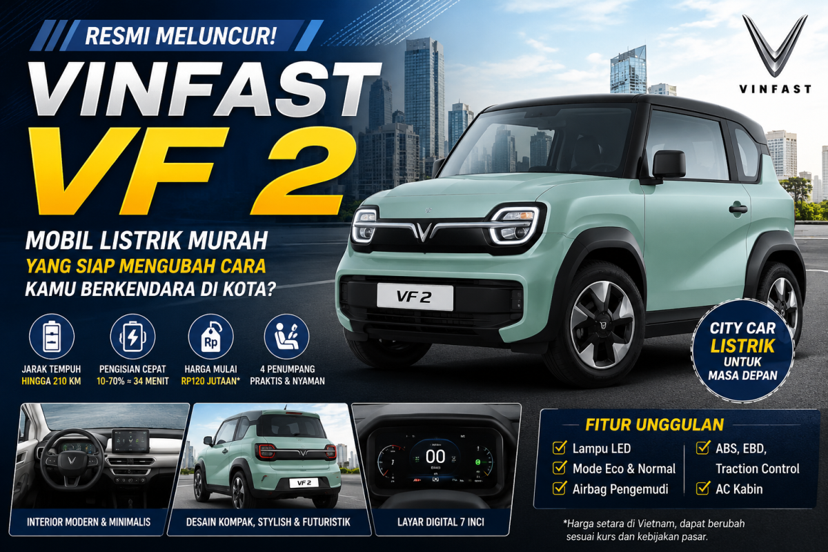 VinFast VF 2 Resmi Meluncur, Mobil Listrik Murah yang Siap Mengubah Cara Kamu Berkendara di Kota?